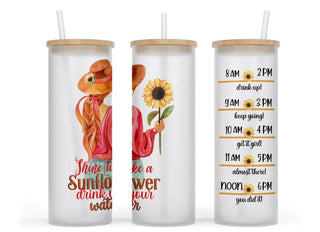 Sunflower - Drink Your Water Glass Tumbler
