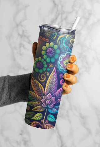 Neon Pot Leaf Tumbler