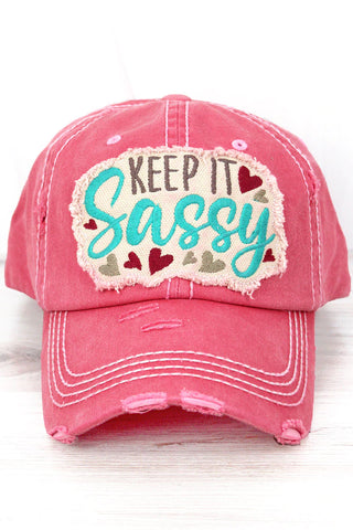 Distressed Keep It Sassy Hat (Multiple Colors)