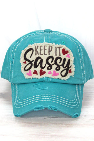Distressed Keep It Sassy Hat (Multiple Colors)