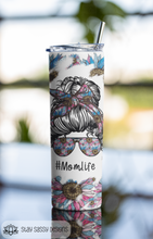 Load image into Gallery viewer, Wildflower #Momlife Tumbler
