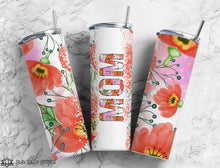 Load image into Gallery viewer, Red Floral Mom Tumbler

