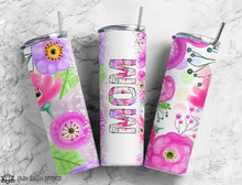 Load image into Gallery viewer, Pink &amp; Purple Floral Mom Tumbler
