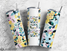 Load image into Gallery viewer, Blue &amp; Yellow Floral Mom Tumbler
