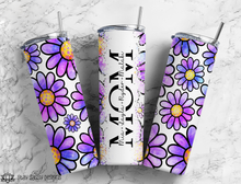 Load image into Gallery viewer, Personalized Purple Daisy Mom Tumbler
