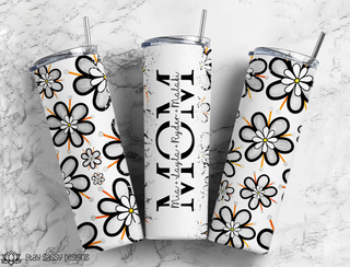 Personalized Daisy Doodle Mom Tumbler